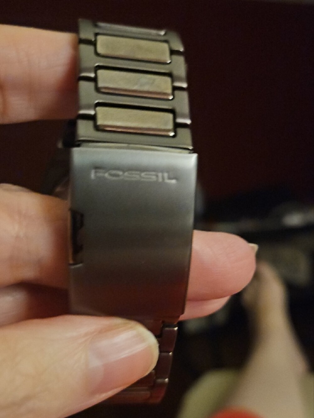 Fossil Men's Black and Orange Stainless Steel Chronograph Watch - Picture 4 of 5